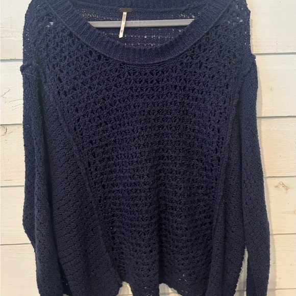 Free People Midnight Blue Knit Sweater in size XS - Picture 2 of 14